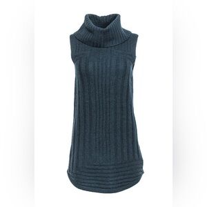Tahari Green Sleeveless Turtleneck Sweater Dress Size L